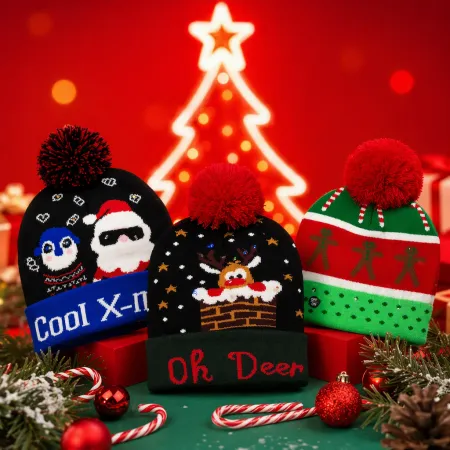 The illuminated Christmas hat, fashionable knitted hat, warm and versatile, autumn and winter casual hats for both women and men, headscarves, and trendy hats come in a variety of styles The illuminated Christmas hat, fashionable knitted hat, warm and versatile, autumn and winter casual hats for both women and men, headscarves, and trendy hats come in a variety of styles